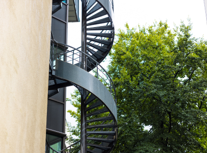 escalier de secours à Fruncé près de Chartres en Eure-et-Loir 28
